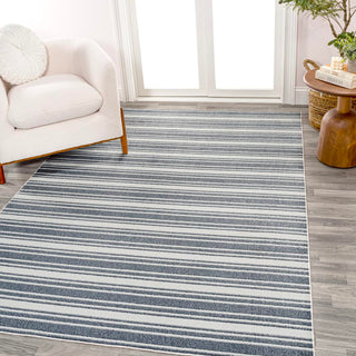 Carolina Two-Tone Striped Classic Low-Pile Machine-Washable Area Rug