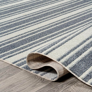 Carolina Two-Tone Striped Classic Low-Pile Machine-Washable Area Rug