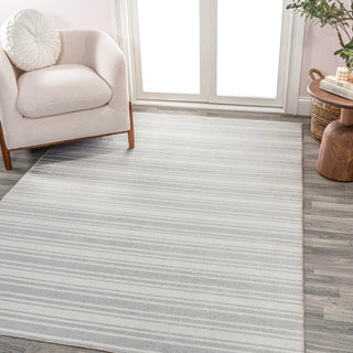 Carolina Two-Tone Striped Classic Low-Pile Machine-Washable Area Rug