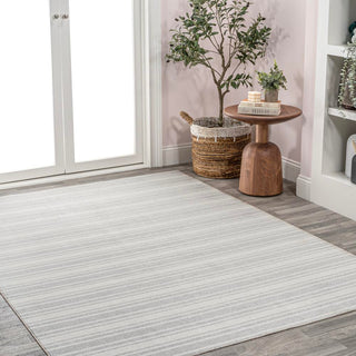 Carolina Two-Tone Striped Classic Low-Pile Machine-Washable Area Rug