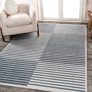 Buffalo Minimalist Striped Plaid Machine-Washable  Area Rug