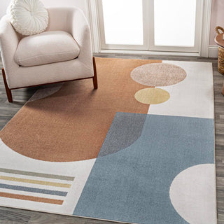 Tayse Modern Contemporary Collage Machine-Washable Area Rug