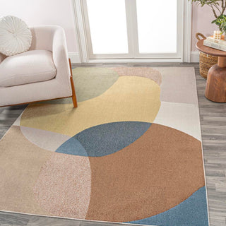 Nordic Geometric contemporary Machine-Washable Area Rug