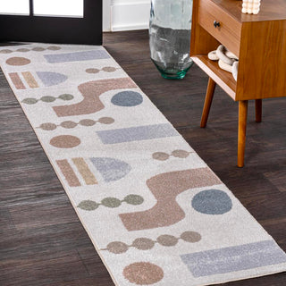 Winston Abstract Coastal Contemporary Novelty Machine-Washable Area Rug