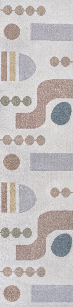 Winston Abstract Coastal Contemporary Novelty Machine-Washable Area Rug