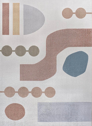 Winston Abstract Coastal Contemporary Novelty Machine-Washable Area Rug