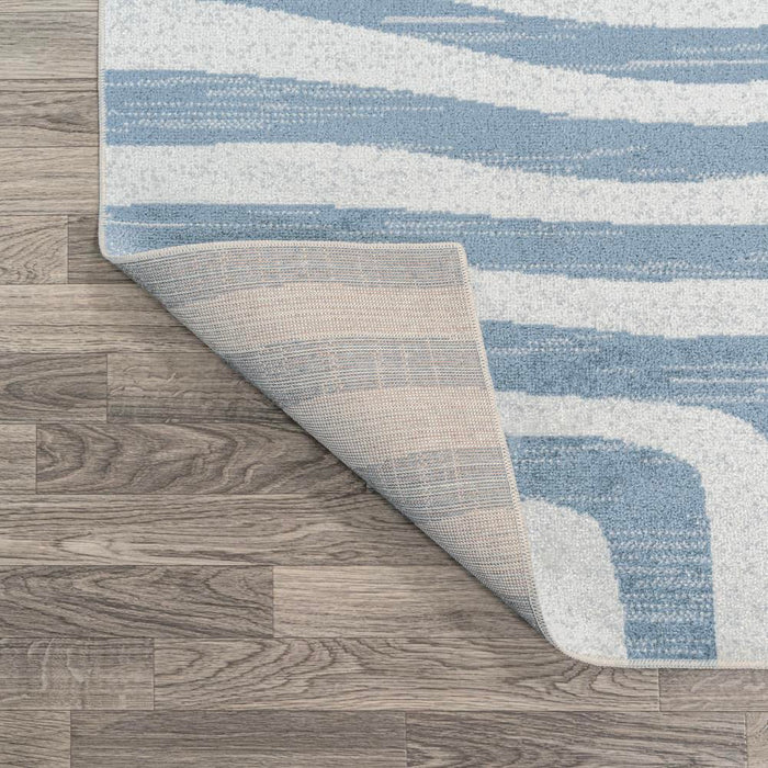 Heaven Abstract Two-Tone Low-Pile Machine-Washable Area Rug