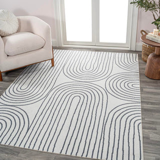 Glam Contemporary Glam Geometric Machine-Washable Area Rug