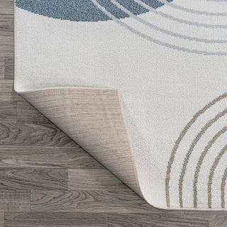 Zen Contemporary Minimalist Machine-Washable Area Rug