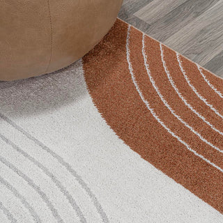 Zen Contemporary Minimalist Machine-Washable Area Rug