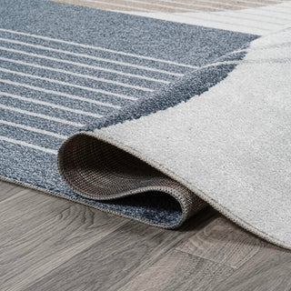 Zen Contemporary Minimalist Machine-Washable Area Rug