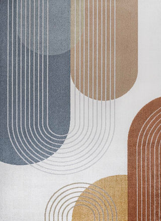 Zen Contemporary Minimalist Machine-Washable Area Rug