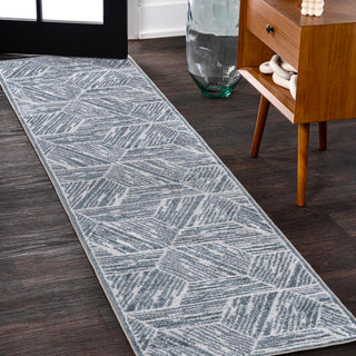 Nordic Modern Coastal Geometric Machine-Washable Area Rug