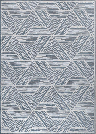 Nordic Modern Coastal Geometric Machine-Washable Area Rug