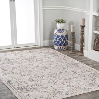 Persian Distressed Medallion Low-Pile Machine-Washable Area Rug