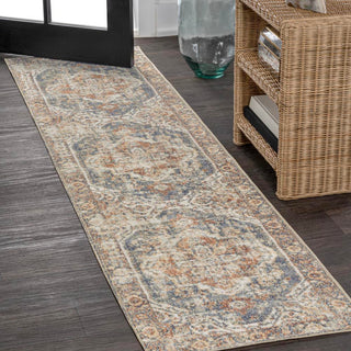 Julita Bold Distressed Medallion Low-Pile Machine-Washable Area Rug