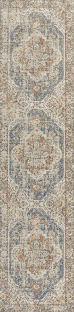 Julita Bold Distressed Medallion Low-Pile Machine-Washable Area Rug