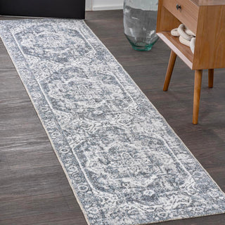 Julita Bold Distressed Medallion Low-Pile Machine-Washable Area Rug