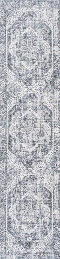 Julita Bold Distressed Medallion Low-Pile Machine-Washable Area Rug