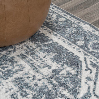 Julita Bold Distressed Medallion Low-Pile Machine-Washable Area Rug