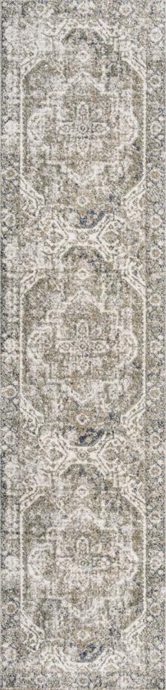 Julita Bold Distressed Medallion Low-Pile Machine-Washable Area Rug