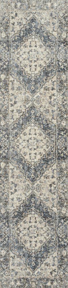 Lotus Distressed Medallion Low-Pile Machine-Washable Area Rug