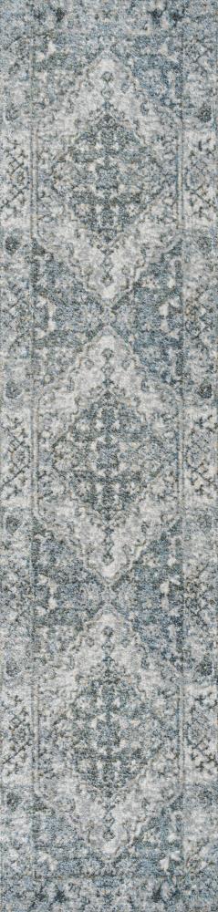 Lotus Distressed Medallion Low-Pile Machine-Washable Area Rug