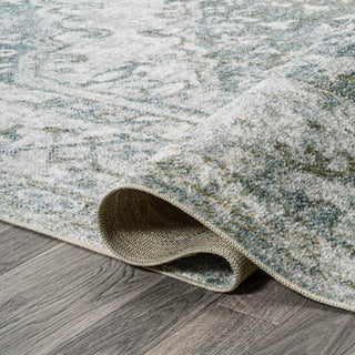 Lotus Distressed Medallion Low-Pile Machine-Washable Area Rug