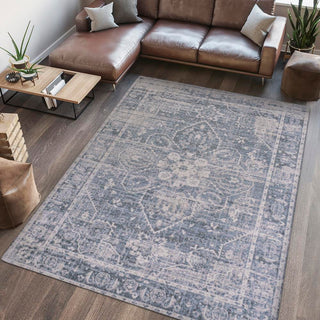 stalsme Global Medallion Low-Pile Machine-Washable Area Rug