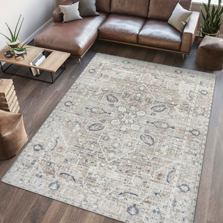 stalsme Global Medallion Low-Pile Machine-Washable Area Rug