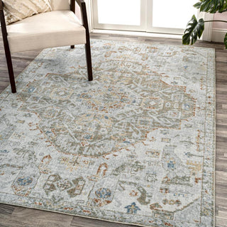 Tarifa Bohemian Medallion Low-Pile Machine-Washable Area Rug