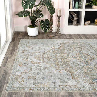 Tarifa Bohemian Medallion Low-Pile Machine-Washable Area Rug