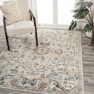 Tarifa Bohemian Medallion Low-Pile Machine-Washable Area Rug