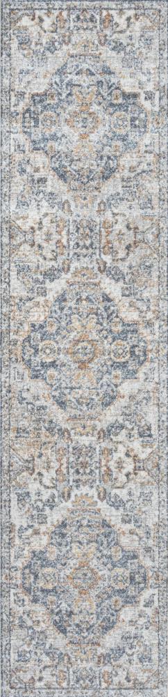 Tarifa Bohemian Medallion Low-Pile Machine-Washable Area Rug