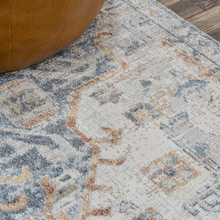 Tarifa Bohemian Medallion Low-Pile Machine-Washable Area Rug