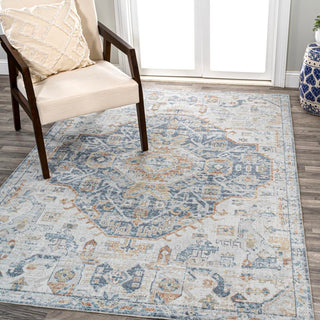 Tarifa Bohemian Medallion Low-Pile Machine-Washable Area Rug