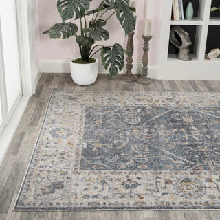 Lauren Rustic Border Low-Pile Machine-Washable Area Rug