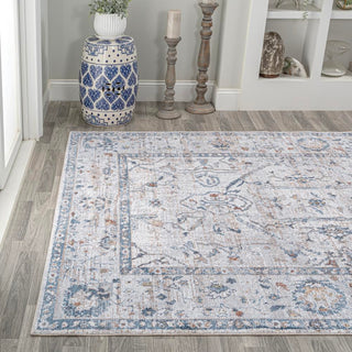 Lauren Rustic Border Low-Pile Machine-Washable Area Rug