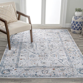 Lauren Rustic Border Low-Pile Machine-Washable Area Rug