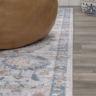 Lauren Rustic Border Low-Pile Machine-Washable Area Rug