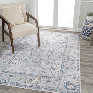 Lauren Rustic Border Low-Pile Machine-Washable Area Rug