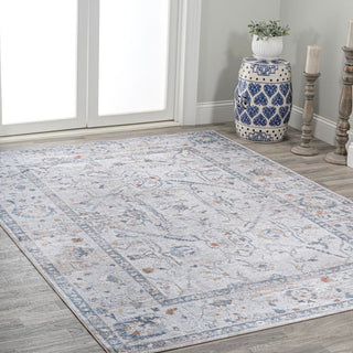 Lauren Rustic Border Low-Pile Machine-Washable Area Rug