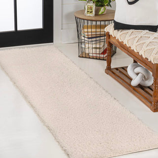 Martin Coastal Solid Glam Shag Machine-Washable Area Rug