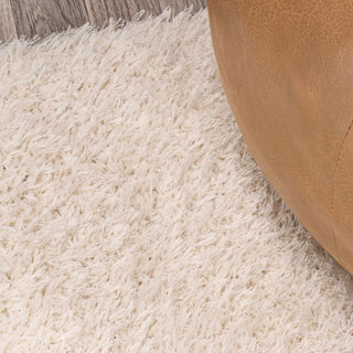 Martin Coastal Solid Glam Shag Machine-Washable Area Rug