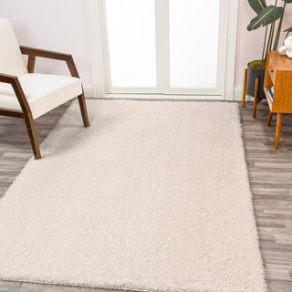 Martin Coastal Solid Glam Shag Machine-Washable Area Rug