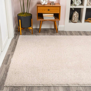 Martin Coastal Solid Glam Shag Machine-Washable Area Rug