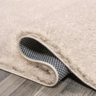 Martin Coastal Solid Glam Shag Machine-Washable Area Rug