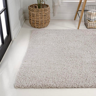 Martin Coastal Solid Glam Shag Machine-Washable Area Rug