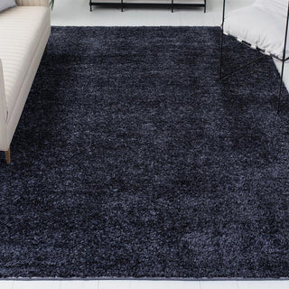 Martin Coastal Solid Glam Shag Machine-Washable Area Rug