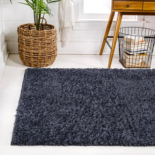 Martin Coastal Solid Glam Shag Machine-Washable Area Rug